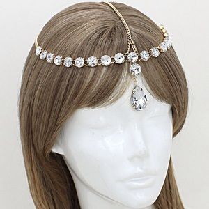 Bridal Party Crystal Draping Head Chain